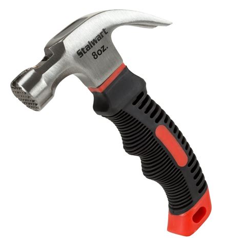 Stubby Claw Hammer, Mini Fiberglass Hammer With Comfort Grip Handle, 8 ...