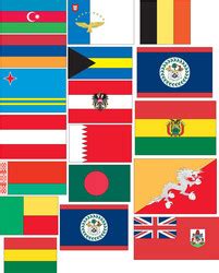 Set of all flags the countries oceania Royalty Free Vector