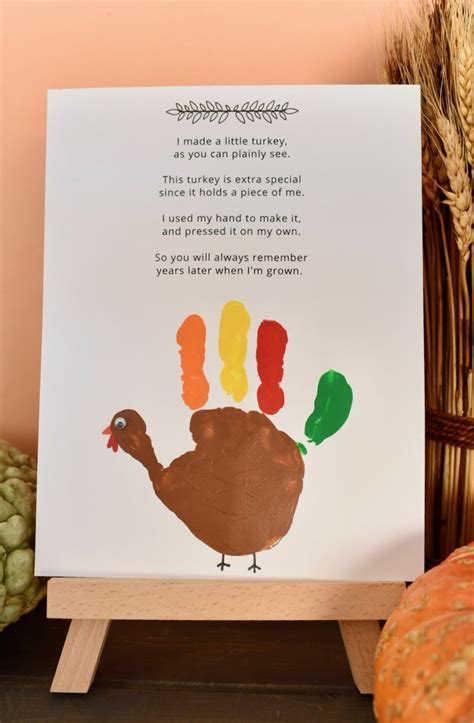 CUTEST Turkey Handprint Craft + Poem Printable - Make Life Lovely