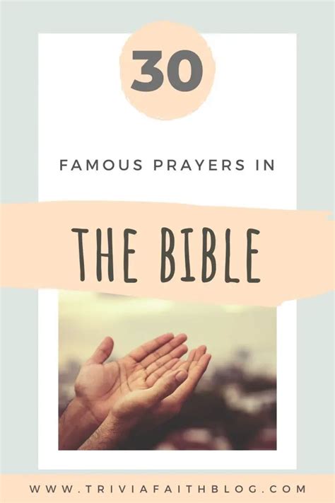 30 Famous Prayers in the Bible