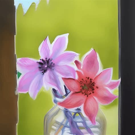 Light Pastel Painting of Farmhouse Flowers · Creative Fabrica