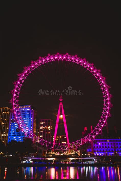 London Eye at Night, London Editorial Photo - Image of building, city ...