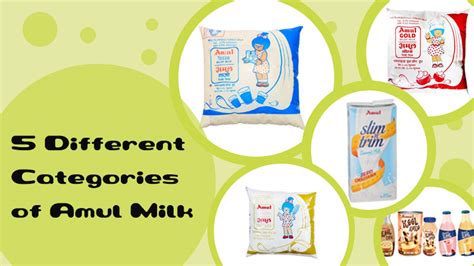 5 Different Categories of Amul Milk - Dollons