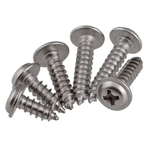 30pcs M2.2 Stainless steel round pan head self tapping screws with pad ...