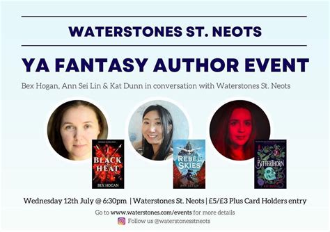 YA Fantasy Author Event - Waterstones - Visit St Neots