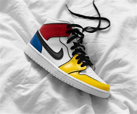 Nike SB Dunk Low "Piet Mondrian" Inspires Custom Air Jordan 1 Mid ...