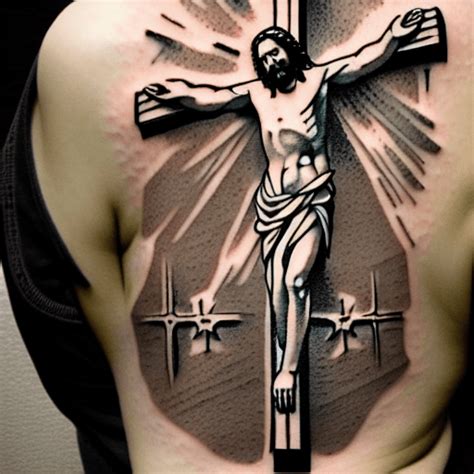 Jesus On The Cross 3d Tattoo