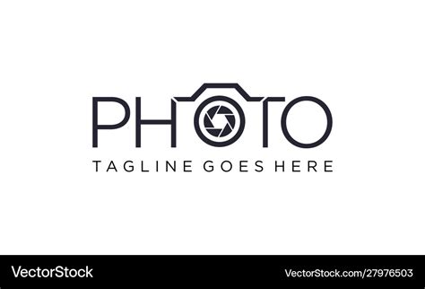 Creative camera for photography logo ideas Vector Image