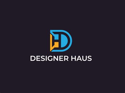 Designer haus logo design - "DH" lettermark logo by vecture / logo designer on Dribbble