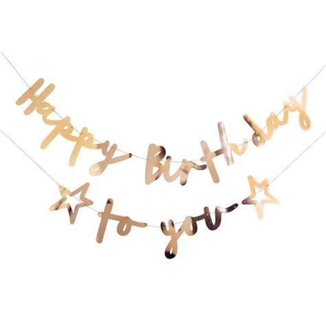 Gold Happy Birthday Banner Gold Birthday Bunting Gold - Etsy