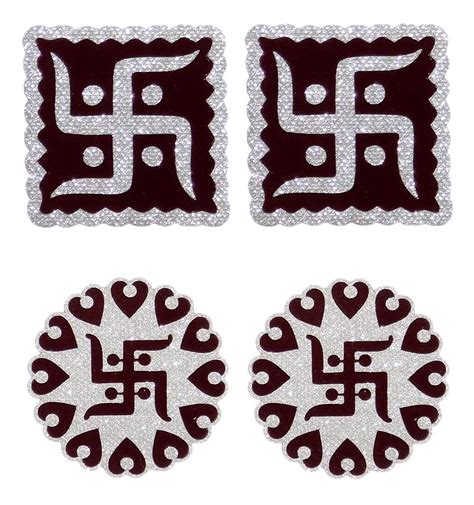 2 Pair of Sticker Swastika - Hindu Symbol