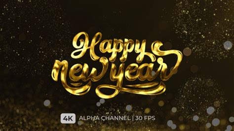 Happy New Year Text Animation with Countdown, Revealer Motion Graphics ...