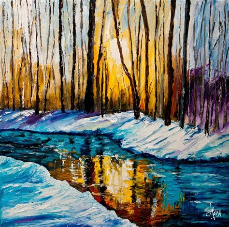 From My Canvas: Winter Light - Acrylic Painting