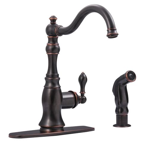 Kingston Brass Victorian Single-Handle Standard Kitchen Faucet with ...