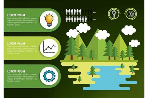 nature infographic template icons | Scientific poster design ...