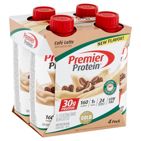 Premier Protein Café Latte High Protein Shake, 11 fl oz, 4 count ...