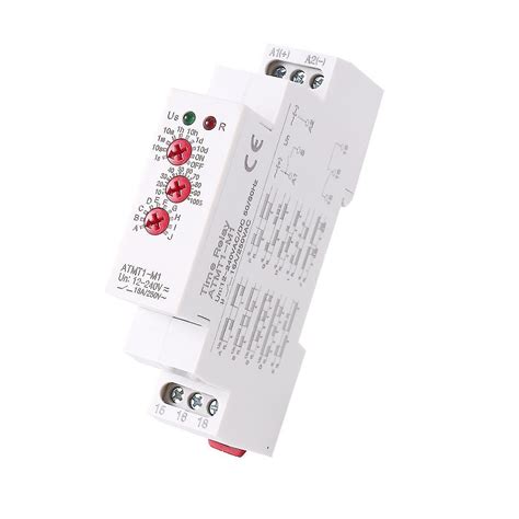 12-240vac/dc Din Rail Type Time Delay Relay 16a/250vac Multifunction ...