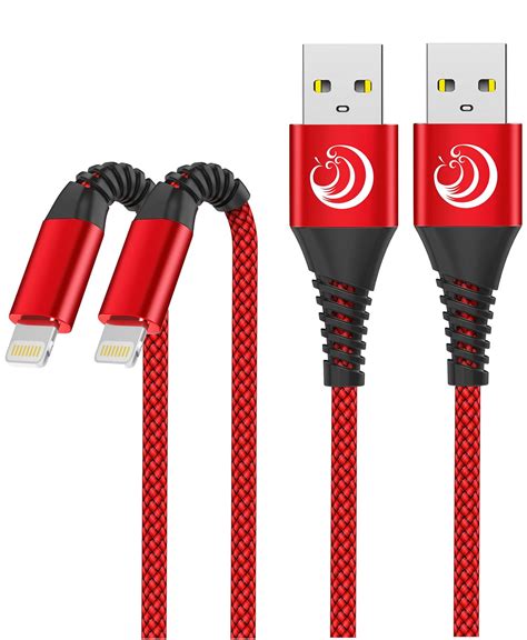 iPhone Charger Cable 2-Pack Lightning Cable 6FT MFi Certified Fast ...