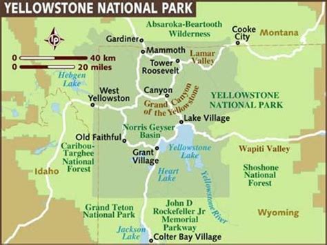 Yellowstone National Park Camping Map | Zoning Map