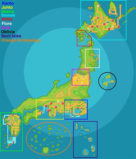 Official Pokemon All Regions Map