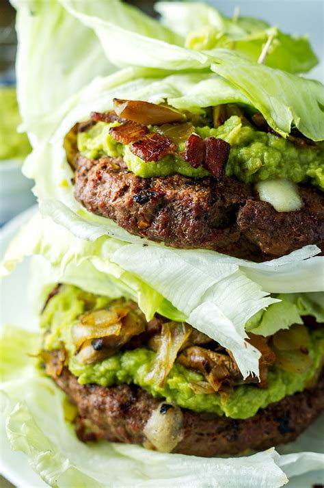 Low Carb Bacon Avocado Cheese Curd Burger - Bound By Food