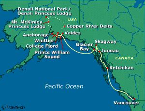 Alaska Itinerary Maps & Information - CEALS - Alaska Cruises and Land Tours