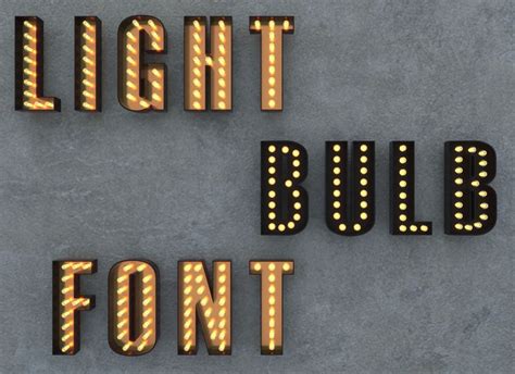 Light Font | Light font, Light bulb font, Light