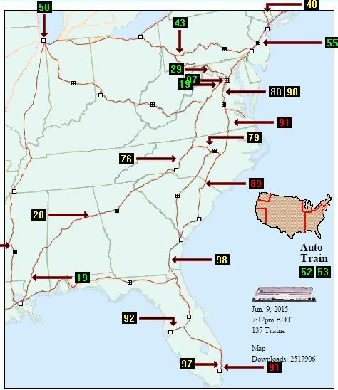 Amtrak Train Status Map