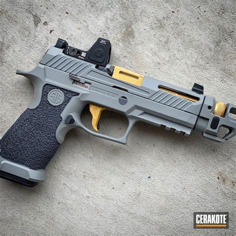 Custom SIG Sauer P320 Cerakoted using Sniper Grey | Cerakote