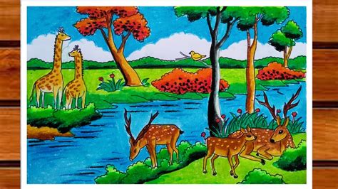 Create a Captivating Forest Painting with Animals and Bring Nature Home