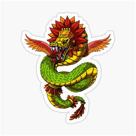 "Quetzalcoatl Aztec Snake God" Sticker for Sale by underheaven | Redbubble