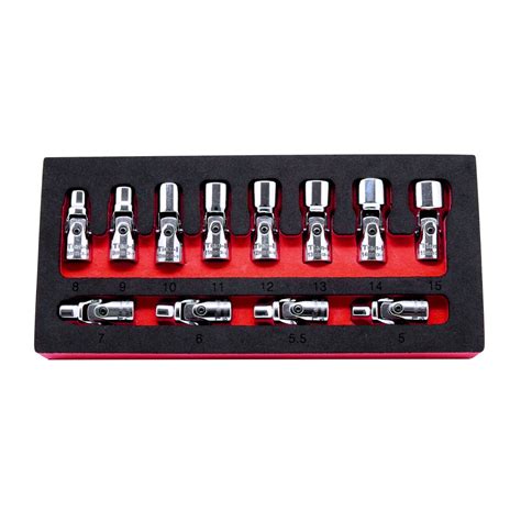 Socket Accessory Sets,12PC 1/4"DR. UNIVERSAL JOINT SOCKET SET | Tien-I ...