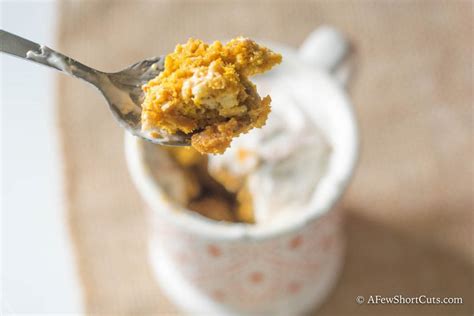 Pumpkin Spice Latte Mug Cake Recipe - A Few Shortcuts