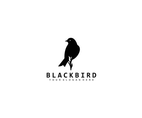 Black Bird Logo Design, Sillhouette Bird Logo 7710878 Vector Art at ...