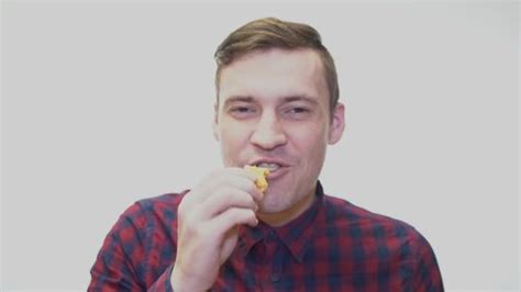 Man Eating Chicken Nuggets On White Stock Footage Video (100% Royalty ...