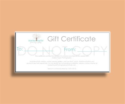 Photography Gift Certificate - 10+ Examples, Format, Pdf