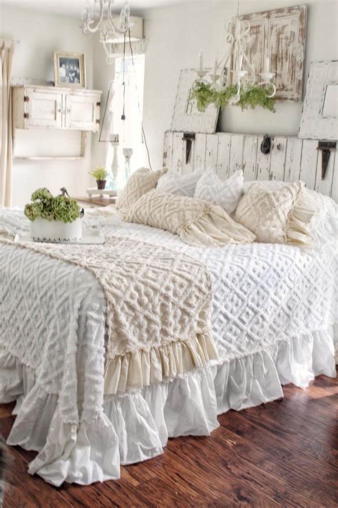 Shabby Chic and Chenille Farmhouse Bedroom — Homebnc