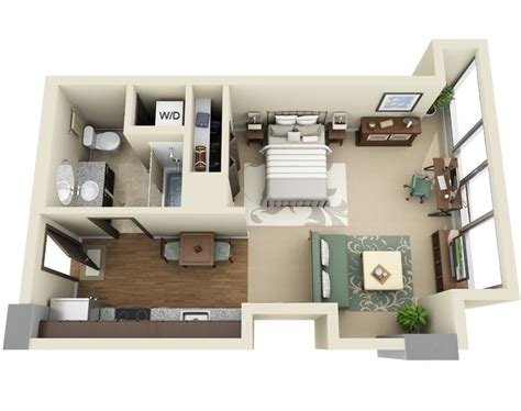 Studio Apartment Floor Plans