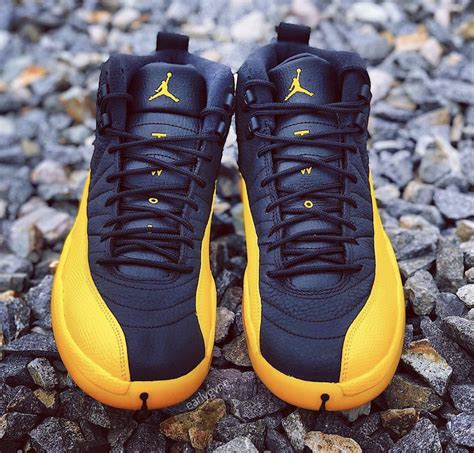 Air Jordan 12 Black University Gold 130690-070 Release Date - SBD