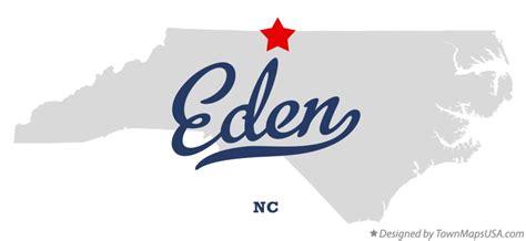 Map of Eden, NC, North Carolina