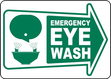 Emergency Eye Wash Sign - Get 10% Off Now