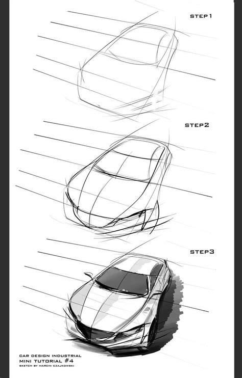 car tutorial by Czajkovski on DeviantArt | Sketch design, Car sketch ...