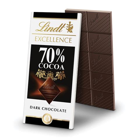 Lindt Chocolate Bar Dark Chocolate 70 Percent Cocoa Smooth, 3.5 Oz ...