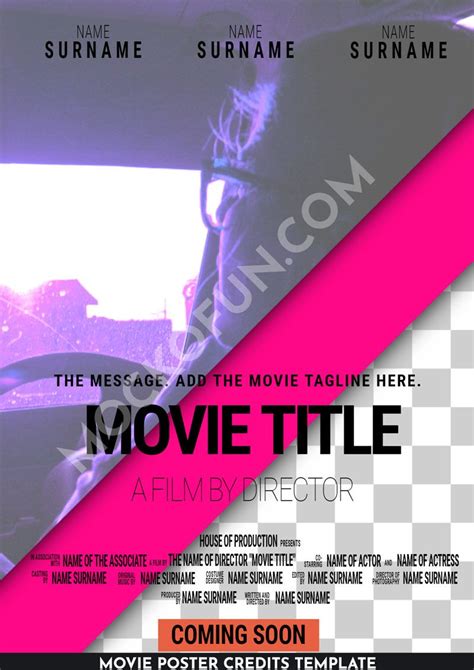 Movie Credits Template Photoshop - Movie Comedy