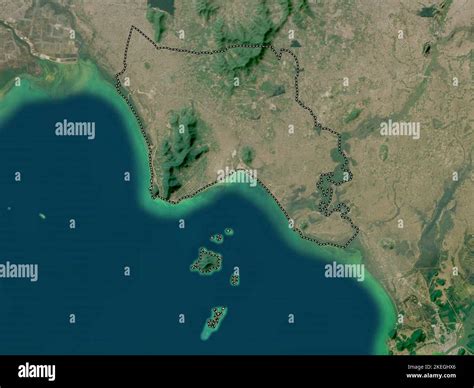 Kep, province of Cambodia. High resolution satellite map Stock Photo ...