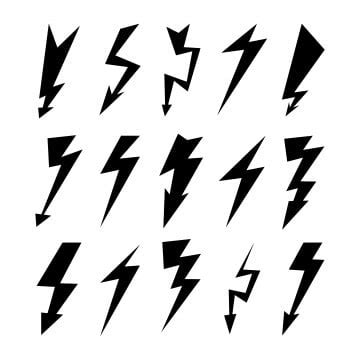 Lightning Strike Silhouette PNG And Vector Images Free Download - Pngtree