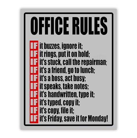 Funny Office Signs Printable