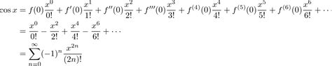 MacLaurin Series of Trigonometric function