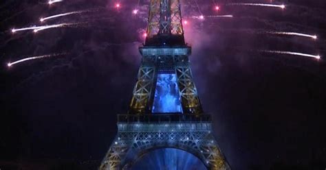 Fireworks light up Eiffel Tower for Bastille Day - CBS News