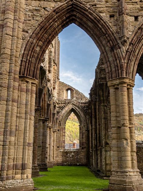 Ruins of an Ancient 12th Century Monastery in the Autumn Tintern Abbey ...